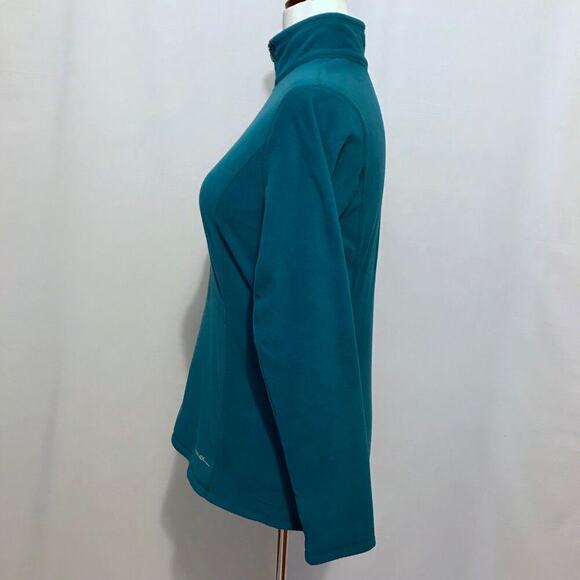 Eddie Bauer NWT Teal Quarter Zip Fleece Women M - Picture 4 of 9
